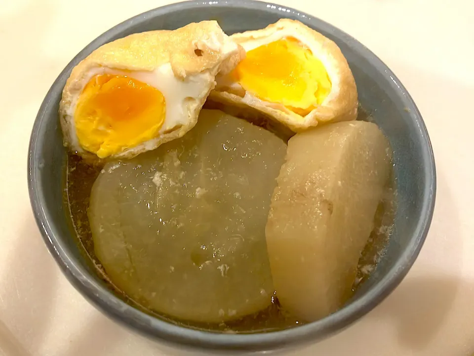 大根と卵巾着の煮物|meixuziさん