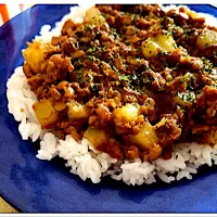 納豆じゃが🥔のキーマカレー🍛🇺🇸|ワイントンさん