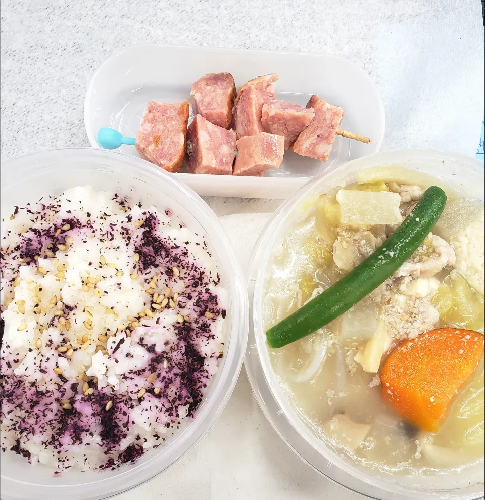 寄せ鍋とハム弁当|もりぞうさん