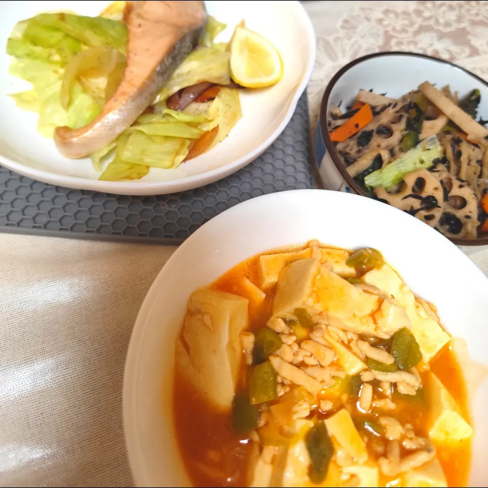 まりおさんの料理 ｺﾘｱﾝﾎｯﾄ豆腐煮の夜ごはん献立!!|m.rafuさん