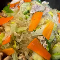 余り物野菜集めて、塩春雨⁉️料理名分からない😂|abekoさん