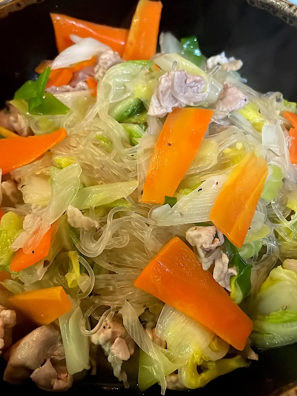 余り物野菜集めて、塩春雨⁉️料理名分からない😂|abekoさん