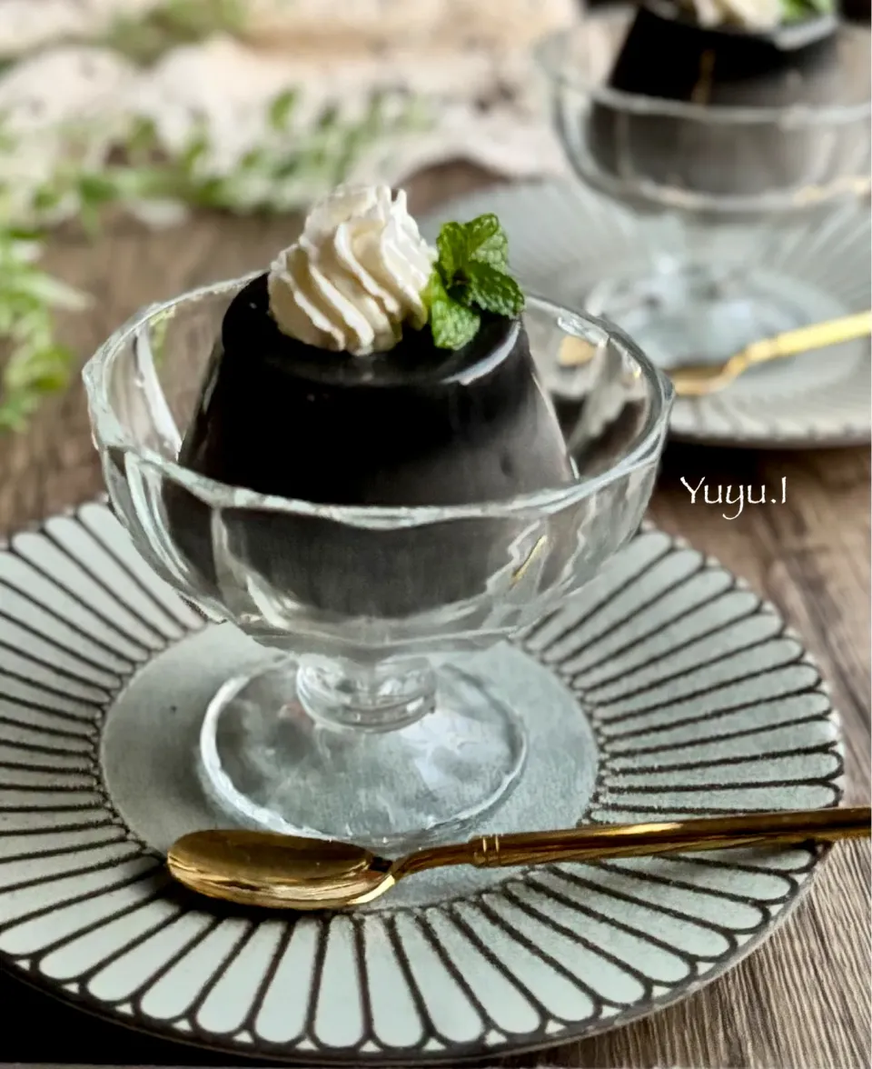 黒ごまラテプリン（ゼリー）|ゆーこどんさん