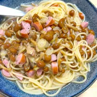 #なめこと茗荷のスープパスタ| トリさん