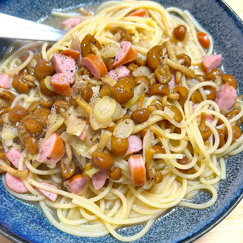 #なめこと茗荷のスープパスタ|トリさん