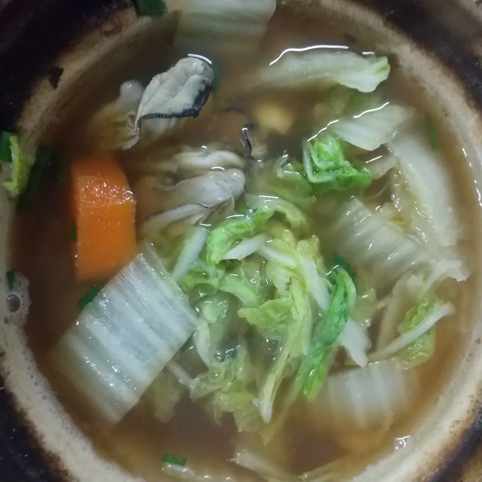 牡蠣の土手鍋|はやとさん