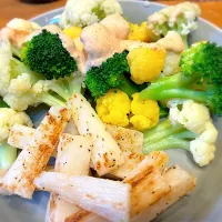 ブロッコリーの温サラダ&長芋スティックソテー|じゅんさんさん