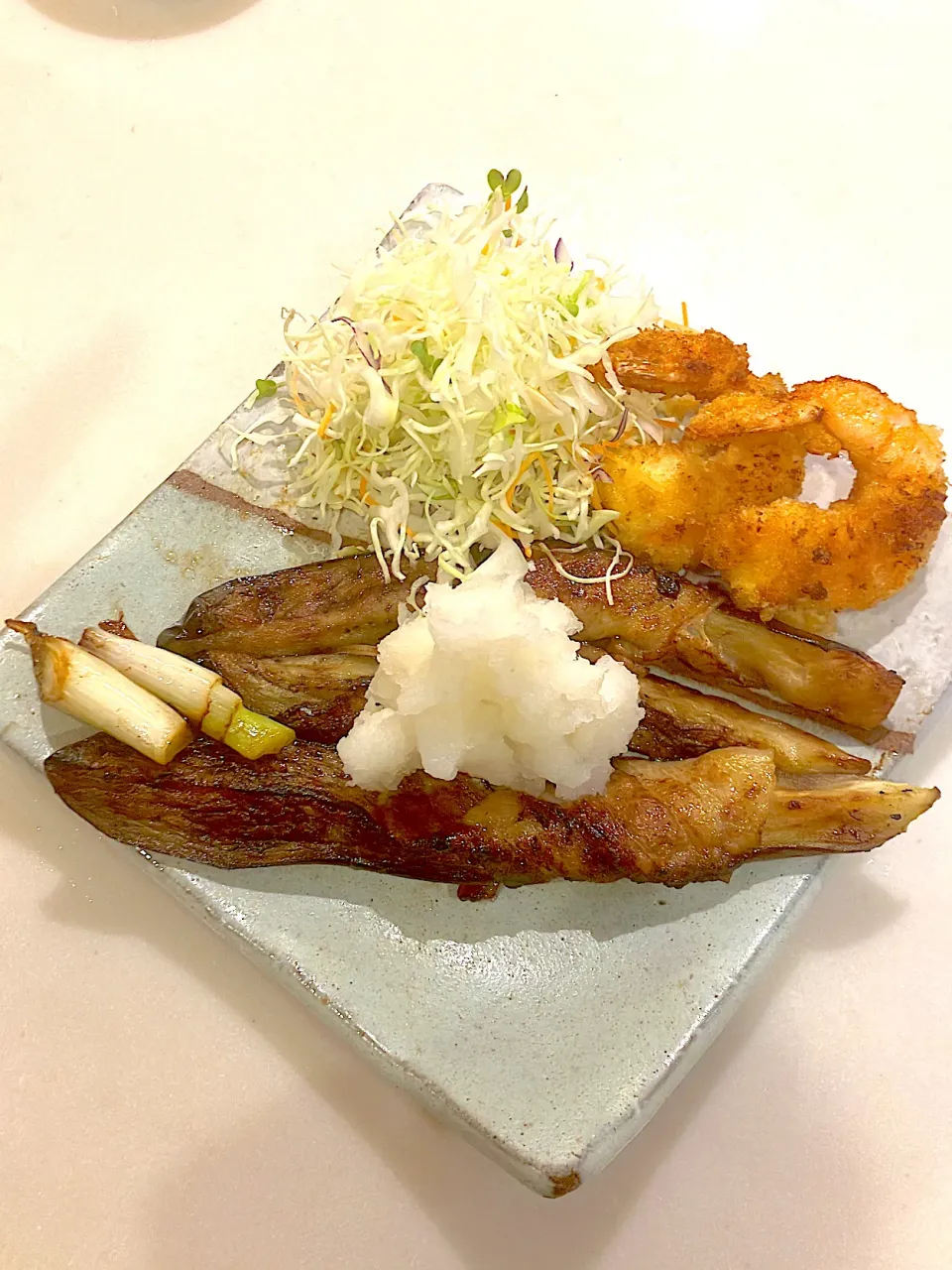 茄子の肉巻き＆エビフライ|meixuziさん