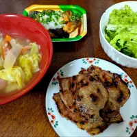 豚しょうが焼きとポトフの晩ごはん😋|jpsさん