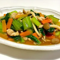 青梗菜と豚肉の中華煮🥢|chibiさん