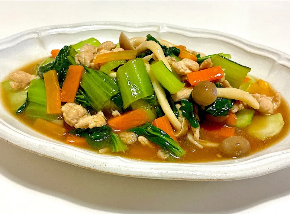 青梗菜と豚肉の中華煮🥢|chibiさん