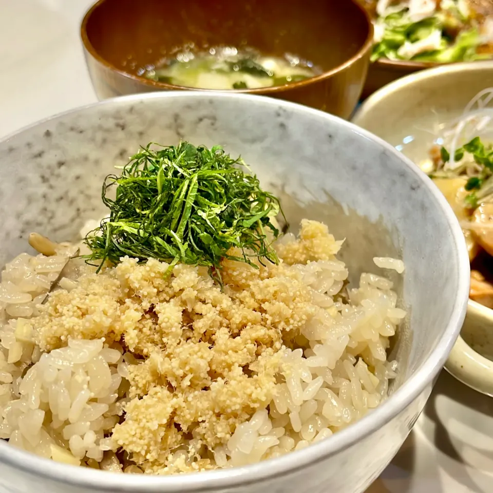 舞茸と筍の炊き込みご飯|ぎんさん