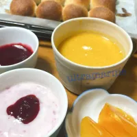 ＊ちぎりパンとかぼちゃのポタージュで朝ごはん♪＊|ultramarineさん