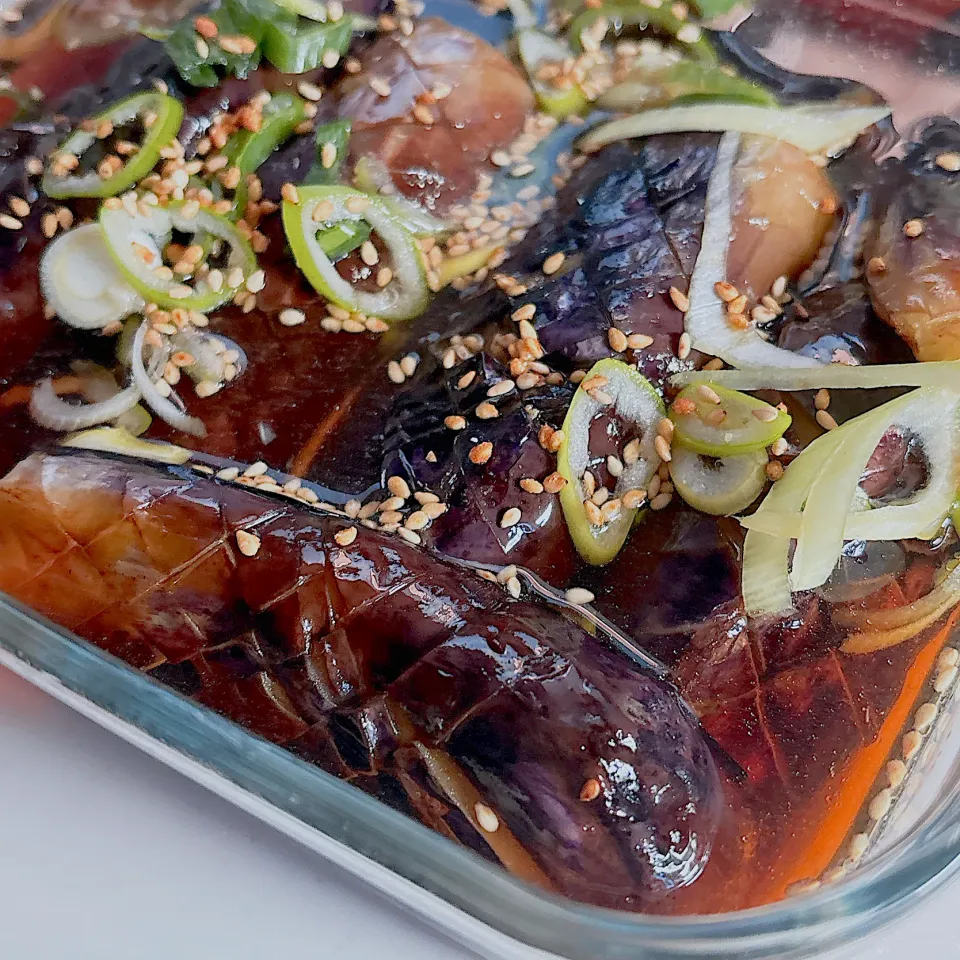 ナスのごま生姜しみしみ揚げびたし|桃仙メル🍑さん