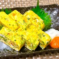 夕べのおつまみ①生海苔と桜海老の出汁巻玉子焼き|KANAさん