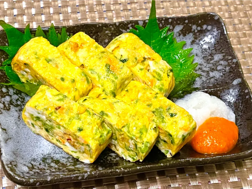 夕べのおつまみ①生海苔と桜海老の出汁巻玉子焼き|KANAさん