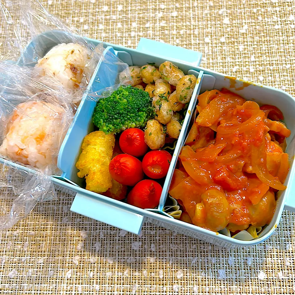 チキンのトマト煮込み弁当|ともえもんさん