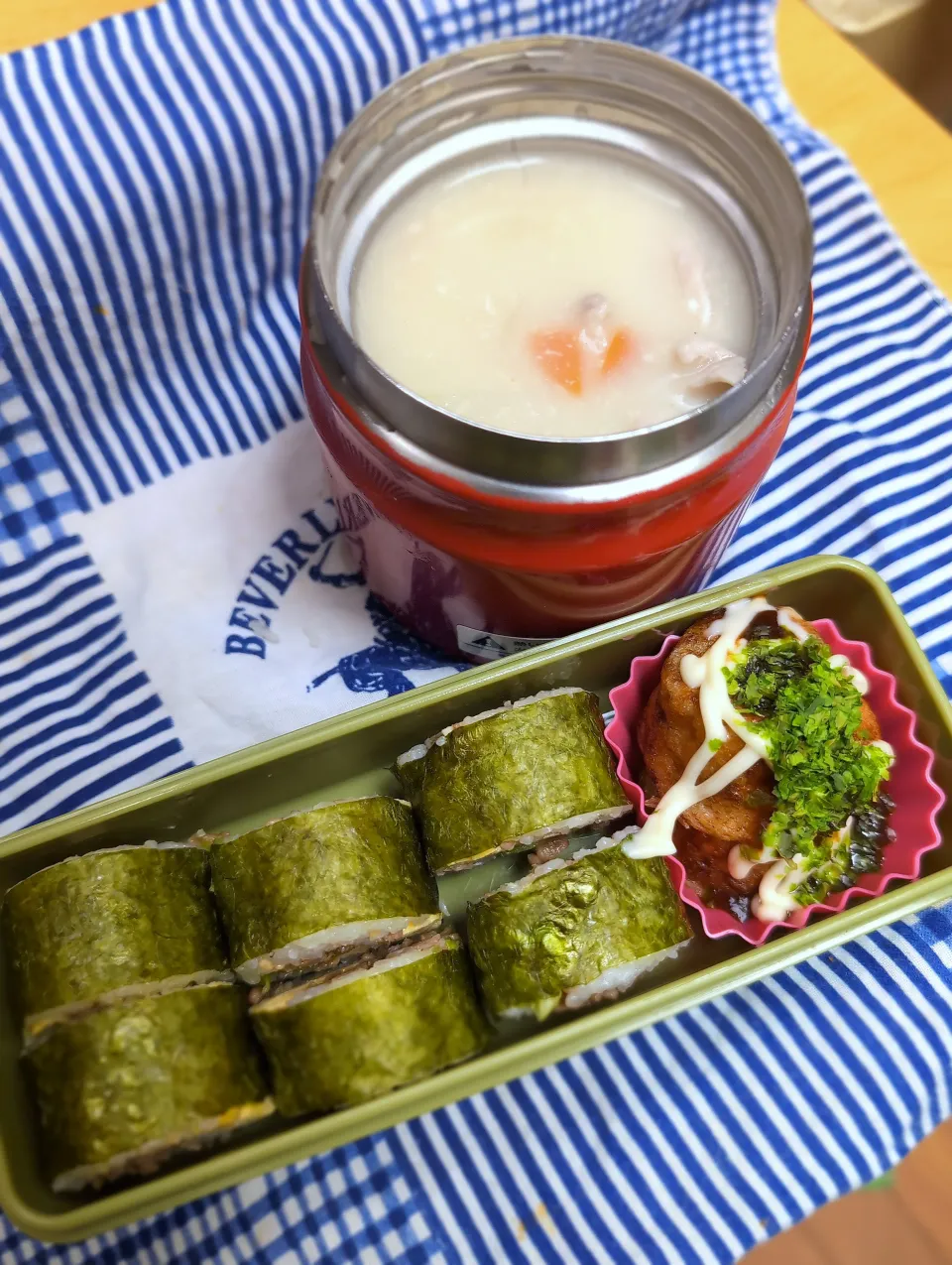 キンパ&クリームシチュー弁当|ハリネズミさん