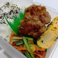 小松菜炒め豚こまれんこんバーグ弁当|yayoi.Kさん