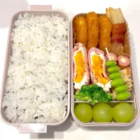 チキンナゲット
ベーコンポテト
おから煮
チーズウインナー
ハムエッグ
ブロッコリー
枝豆
のり弁
シャインマスカット|ayumomさん