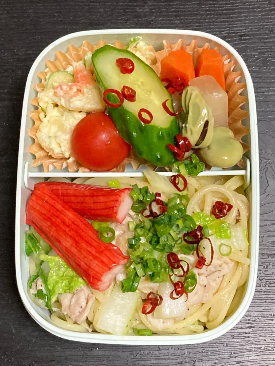 鶏塩パスタ弁当|まちゃさん