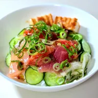 カルパッチョの残りもん漬け丼
