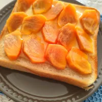 スイーツポテトさんの料理 柿noハニーチーズトースト