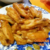 Oyster Sauce Glazed Caramel Chicken Wings|michelleさん