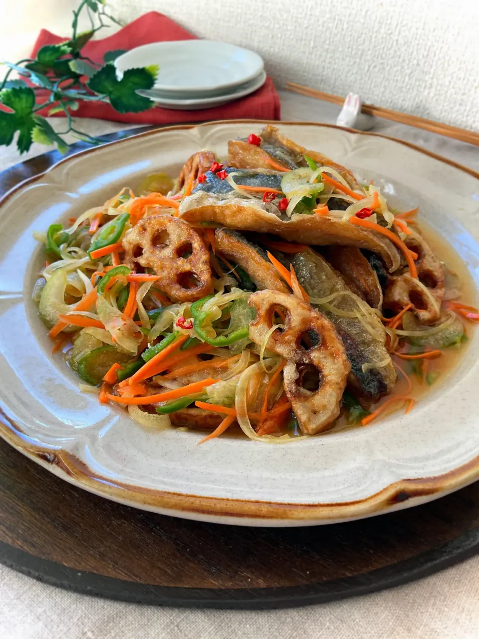 カレー風味☆アジの南蛮漬け|スイーツポテトさん