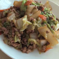 白菜とそぼろのあんかけ丼|naonaoさん