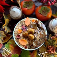 キノコのせそぼろ丼弁当|マーブルさん