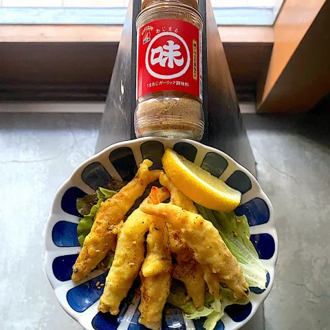 「あじまる（うまあじガーリック調味料）」を使ってみたSnapdishの料理・レシピ写真:芝エビのフリットのうまあじガーリック