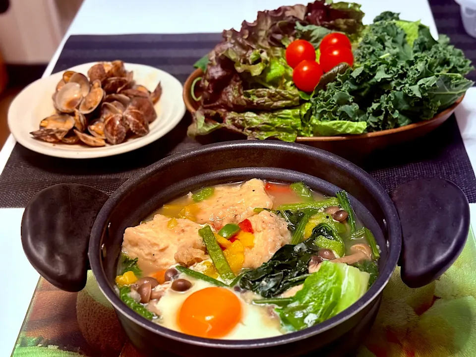 揚げ出し豆腐とキノコの鍋焼きうどん|マニラ男さん