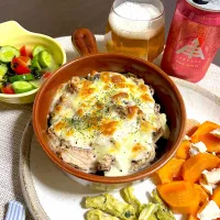 12/5晩酌：茄子と鯖缶の梅マヨチーズ焼き| ななみんさん