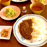 晩ごはん♯カレー🍛♯ 横濱舶来亭カレーフレーク|小松菜さん