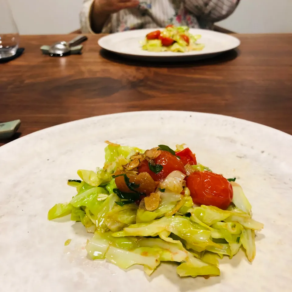 キャベツのアンチョビソテー|タロッカ主夫見習いさん