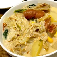 鮭とウインナーの和風シチュー|黒夜叉さん