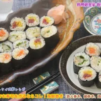 掲載レシピより『おうちでお寿司を作るならコレ！海鮮巻き（鉄火巻き、細巻き、海苔巻き）』【公式】料理研究家 指宿さゆり|【公式】料理研究家　指宿さゆり≫ｽﾀｼﾞｵ（ｽﾀｯﾌ運営）さん