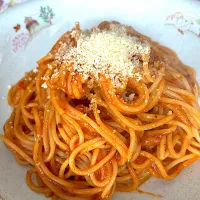 ミートソーススパゲッティ🍝| 🍒ふみりん🍒さん