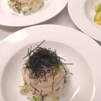 明太子とアボカドの冷製パスタ|マイケルの料理さん