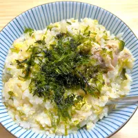 #手羽元の海苔入り親子雑炊|トリさん