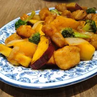 さつまいもと柿の酢豚|古尾谷りかこさん