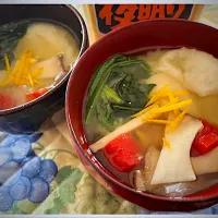 白味噌仕立て風お雑煮で新年も🪅こいこい🙋‍♀️午年🐴だけにうまくいくいく👀|ワイントンさん