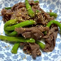 牛肉とインゲンの塩麹炒め|🍒ふみりん🍒さん