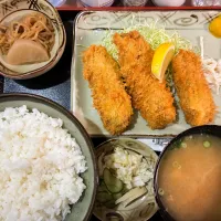 カキフライ定食| まめさん
