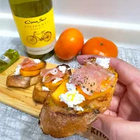 至福のおつまみ💕柿生ハムバゲット✨|ひろりんさん