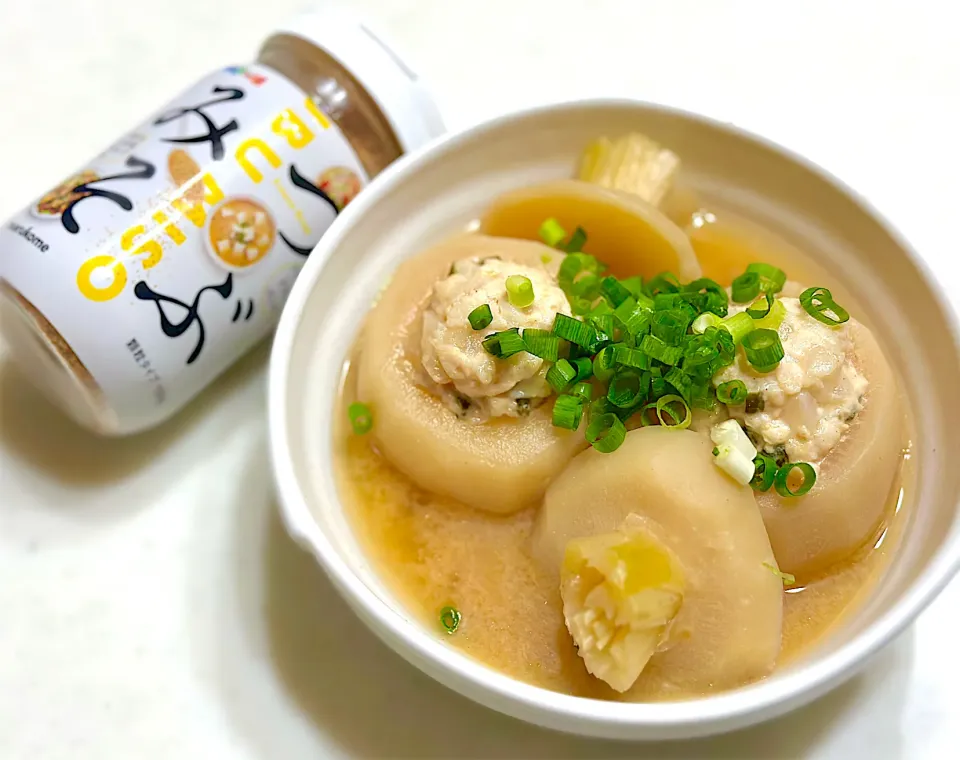 つぶみそで蕪の丸ごと肉詰め|ひろりんさん