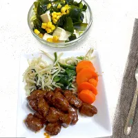 サイコロステーキ献立|besさん