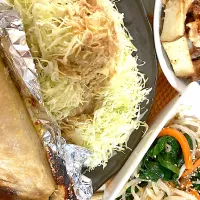 ちくわ天、ナムル、鯖粕漬け焼き|まみみさん