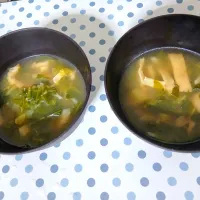 くず野菜のみそ汁( *´艸)